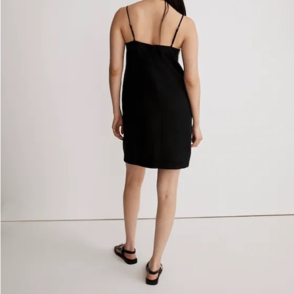 Madewell Goldie Mini Dress Linen Black Size 0 View 2